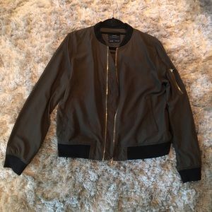 Brand new Zara army green bomber jacket